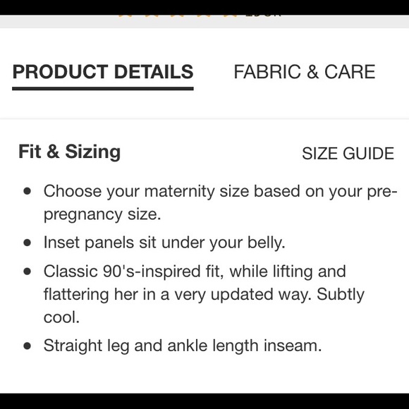 Maternity Inset Panel Cheeky Straight Jeans with Washwell - Picture 4 of 5